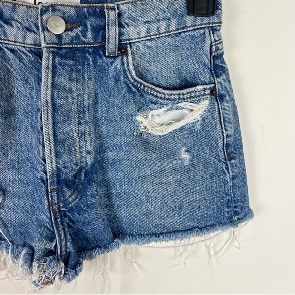 Reformation Dixie High Rise Shorts in Colorado Destroyed Size 24 - Picture 6 of 10